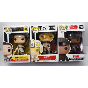 Star Wars' Rey #432 Rey #119 Finn #191 Funko Lot Of 3